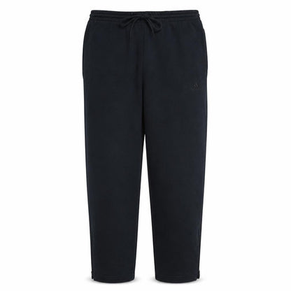 Front view of Adidas Men's Black Fleece Sweatpants L Regular Fit Activewear Trousers