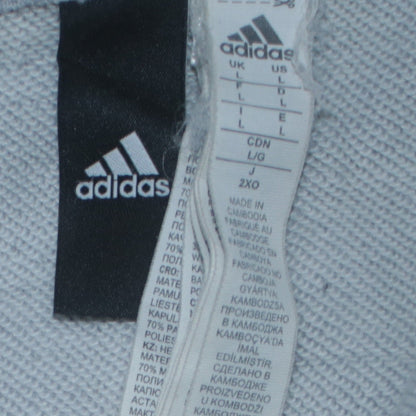 Mens UK Size L adidas Grey Full Zip Hoodie
