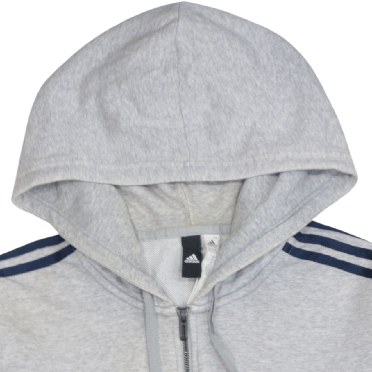 Mens UK Size L adidas Grey Full Zip Hoodie
