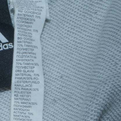 Mens UK Size L adidas Grey Full Zip Hoodie