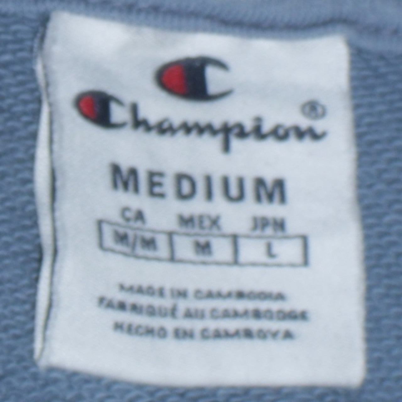 Mens UK Size M Champion Blue Pullover Hoodie