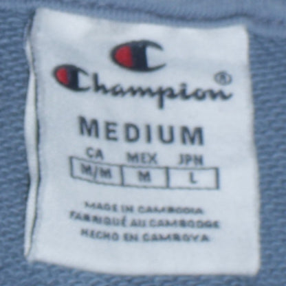 Mens UK Size M Champion Blue Pullover Hoodie