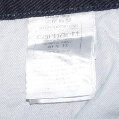 Mens UK Size 40 Carhartt Regular Fit Chino Blue Trousers