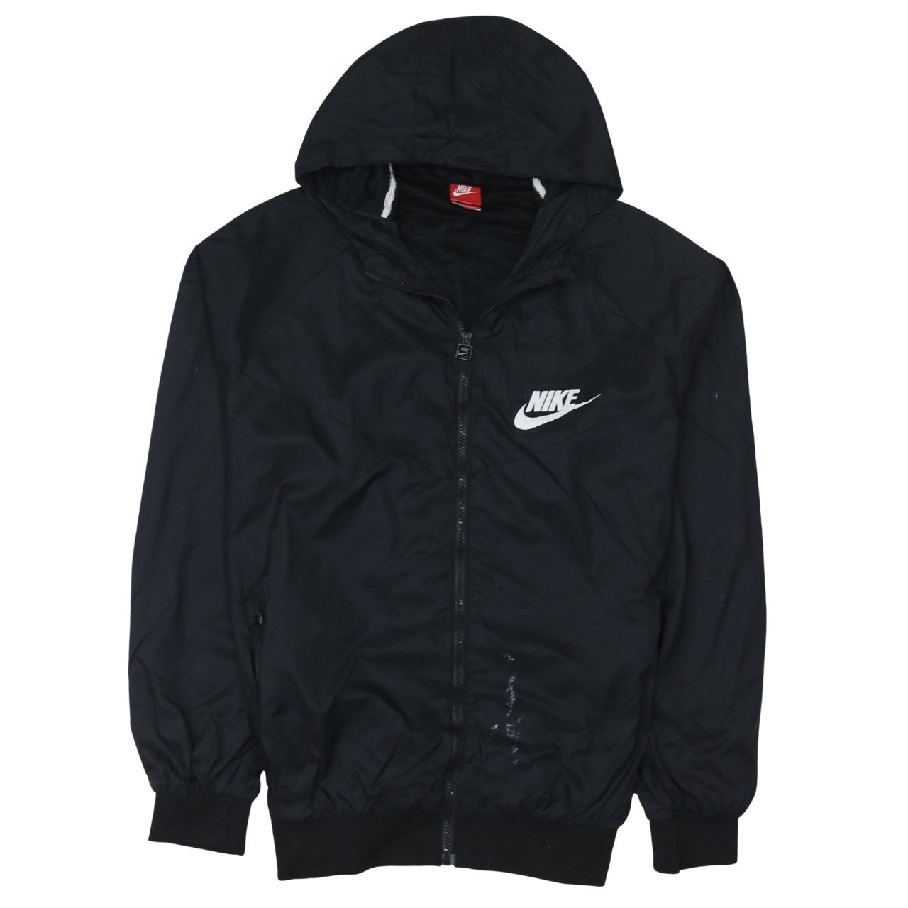 Nike Mens Black 3XL Windbreaker Hooded Full Zip Sports Jacket