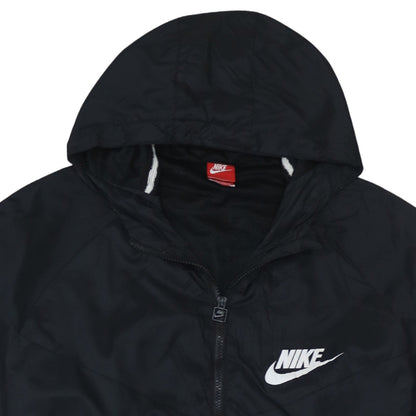 Nike Mens Black 3XL Windbreaker Hooded Full Zip Sports Jacket