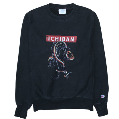 Mens UK Size S Champion Black Pullover Sweatshirt