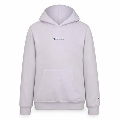 Front view of Champion girls’ pink pullover hoodie 15-16 years cotton blend logo sweatshirt
