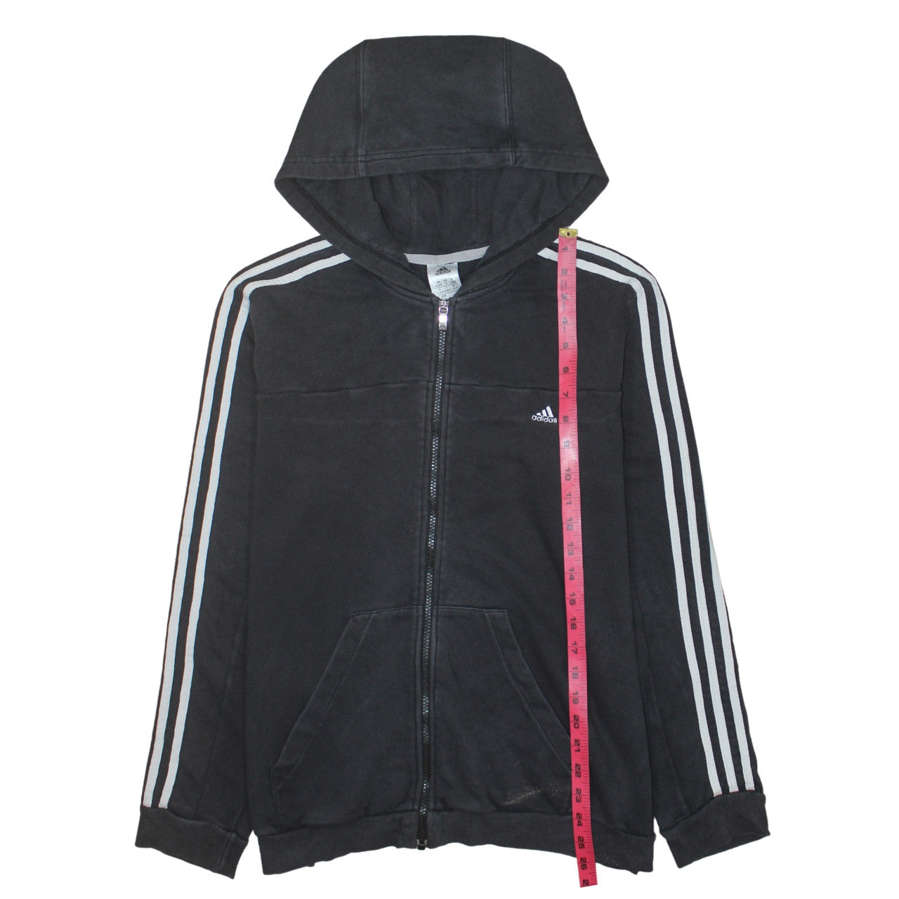 Womens UK Size XL adidas Black Full Zip Hoodie