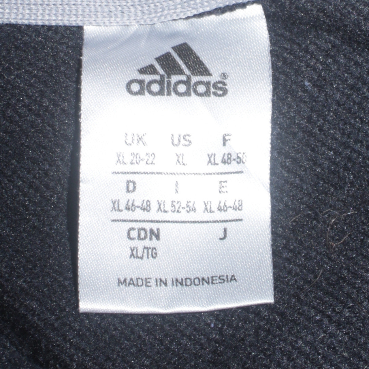 Womens UK Size XL adidas Black Full Zip Hoodie