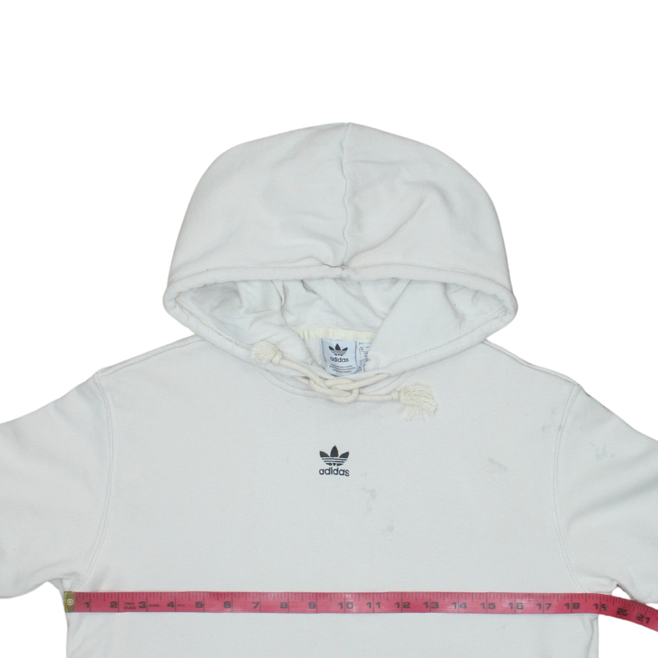 Womens UK Size 8-10 adidas White Pullover Hoodie