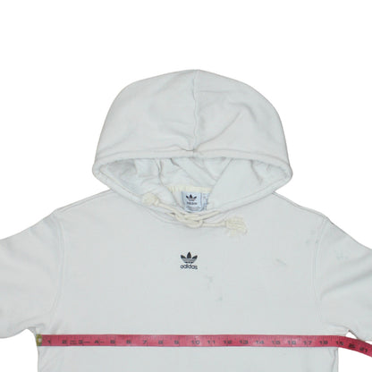 Womens UK Size 8-10 adidas White Pullover Hoodie