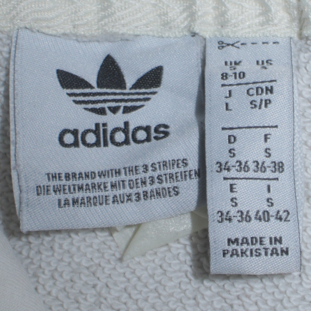 Womens UK Size 8-10 adidas White Pullover Hoodie