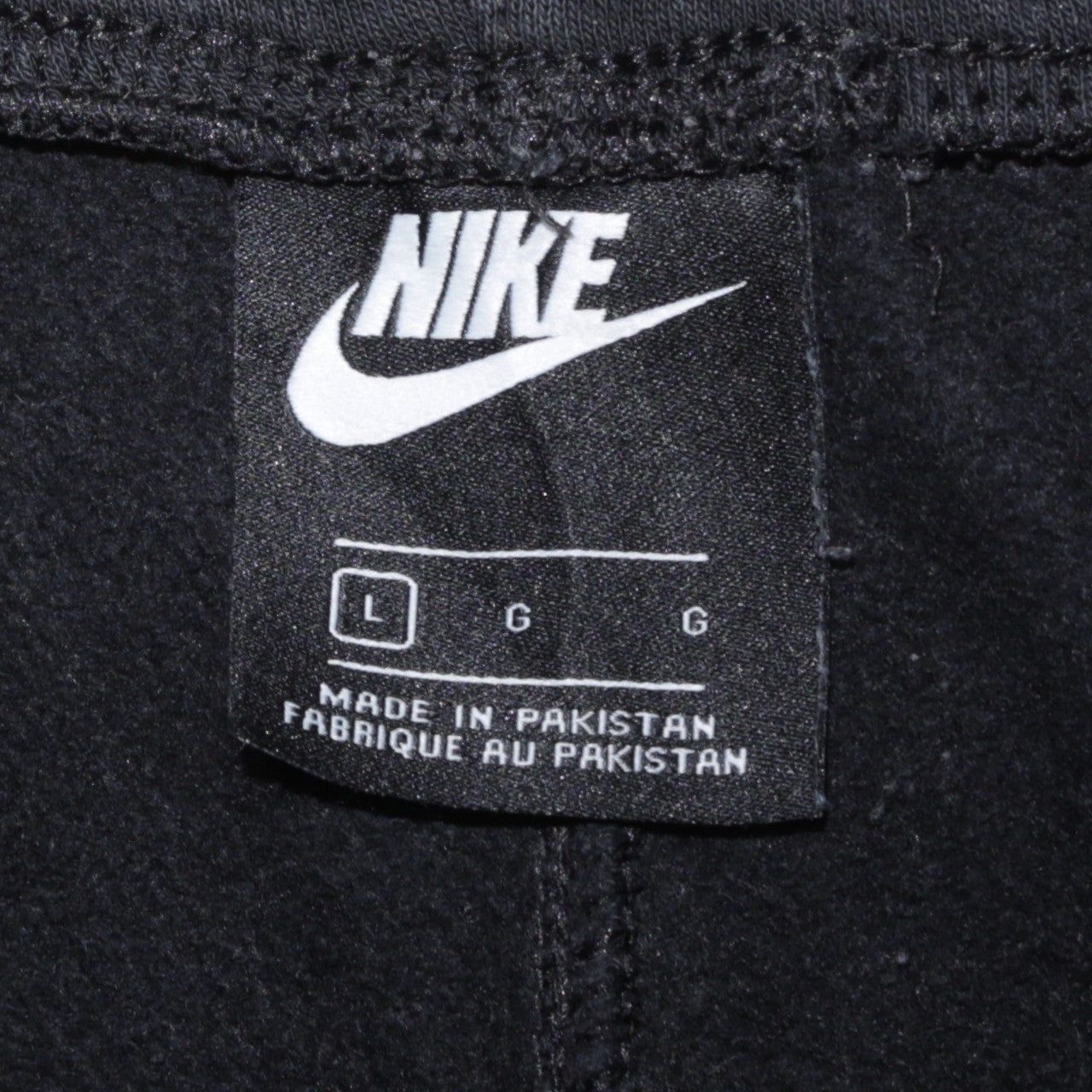 Mens UK Size L Nike Regular Fit Jogger Black Trousers