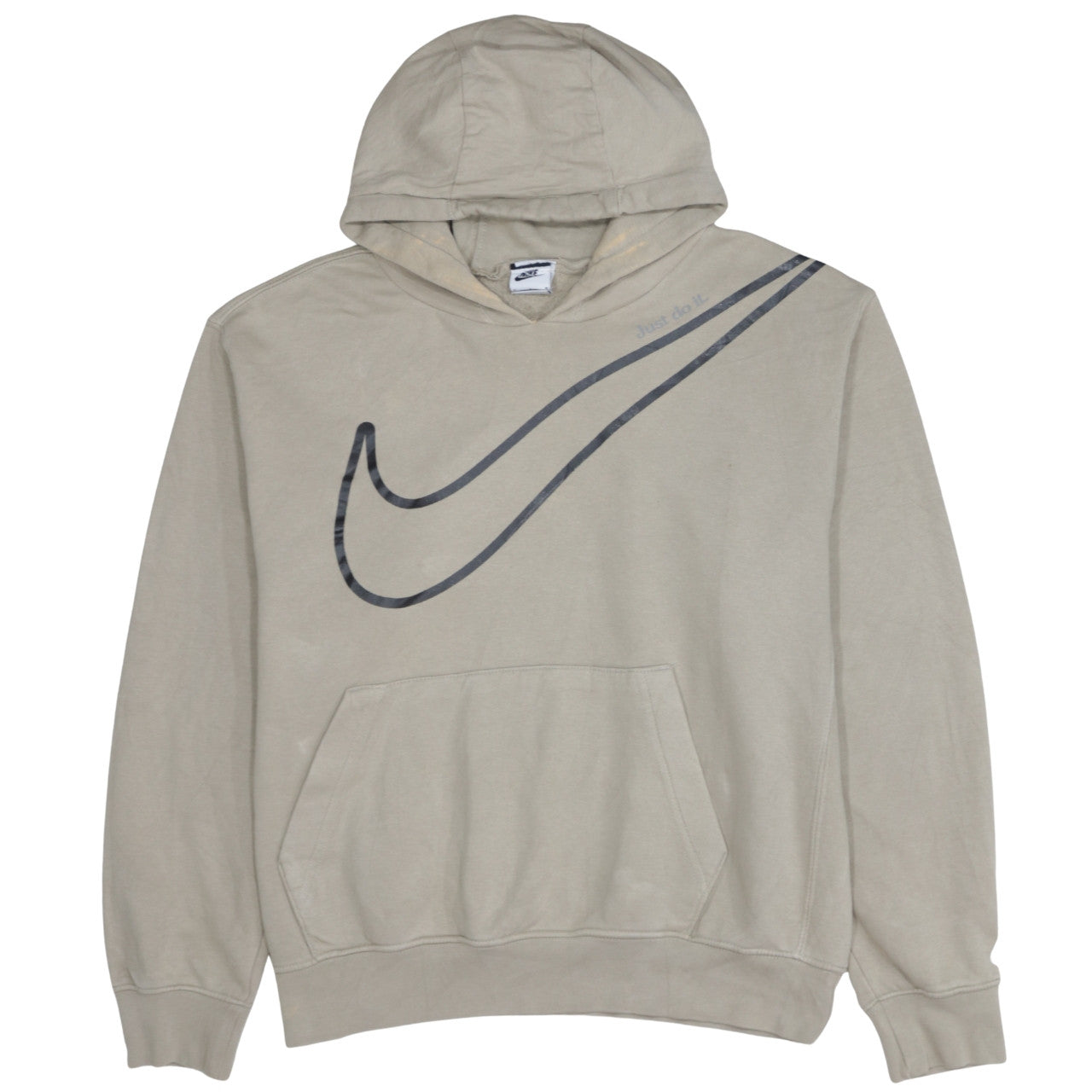 Mens UK Size M Nike Beige Pullover Hoodie