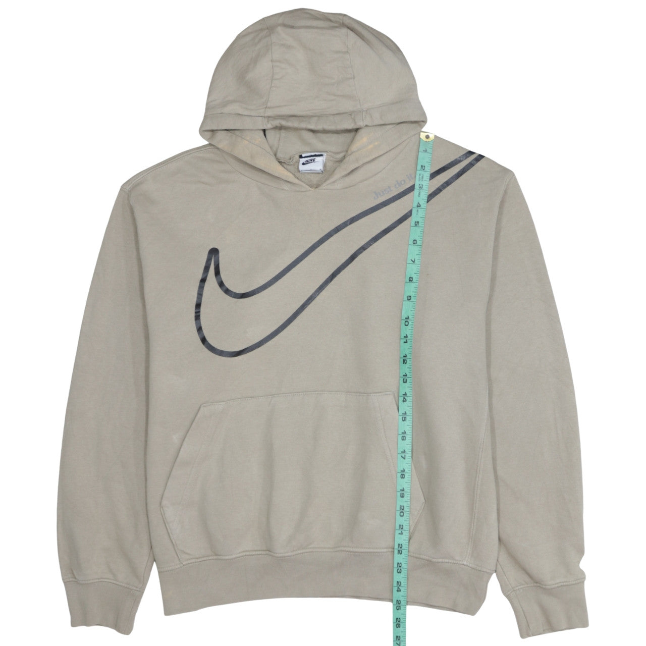Mens UK Size M Nike Beige Pullover Hoodie