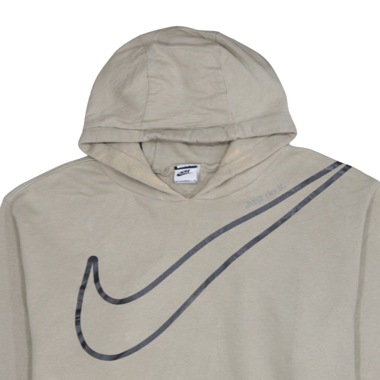 Mens UK Size M Nike Beige Pullover Hoodie