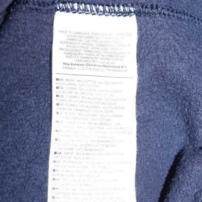 Mens UK Size S Nike Blue Full Zip Hoodie