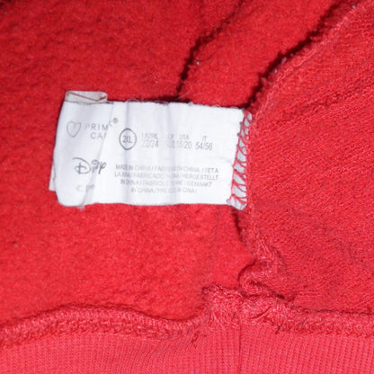 Womens UK Size 2XL Disney Red Pullover Hoodie
