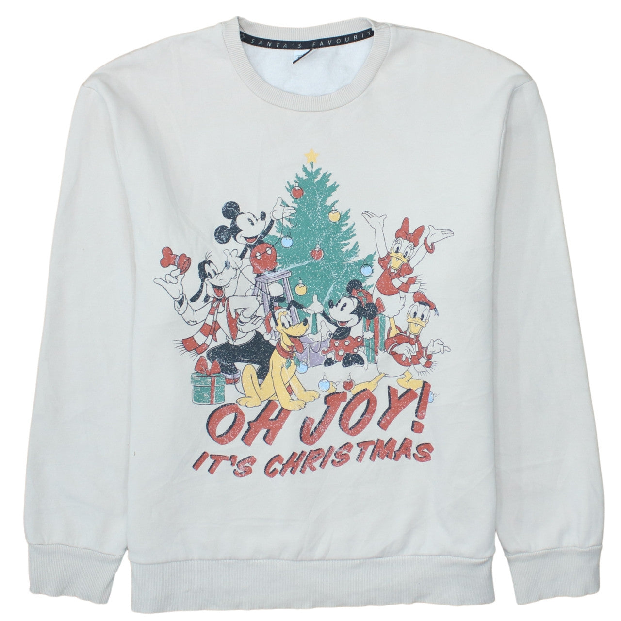 Womens UK Size L Disney at George White Pullover Sweatshirt