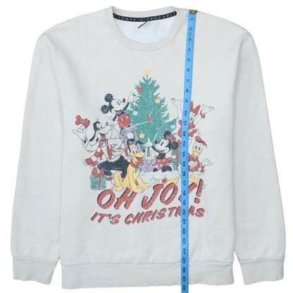 Womens UK Size L Disney at George White Pullover Sweatshirt
