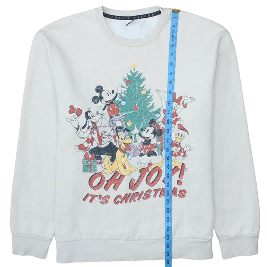 Womens UK Size L Disney at George White Pullover Sweatshirt