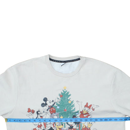 Womens UK Size L Disney at George White Pullover Sweatshirt