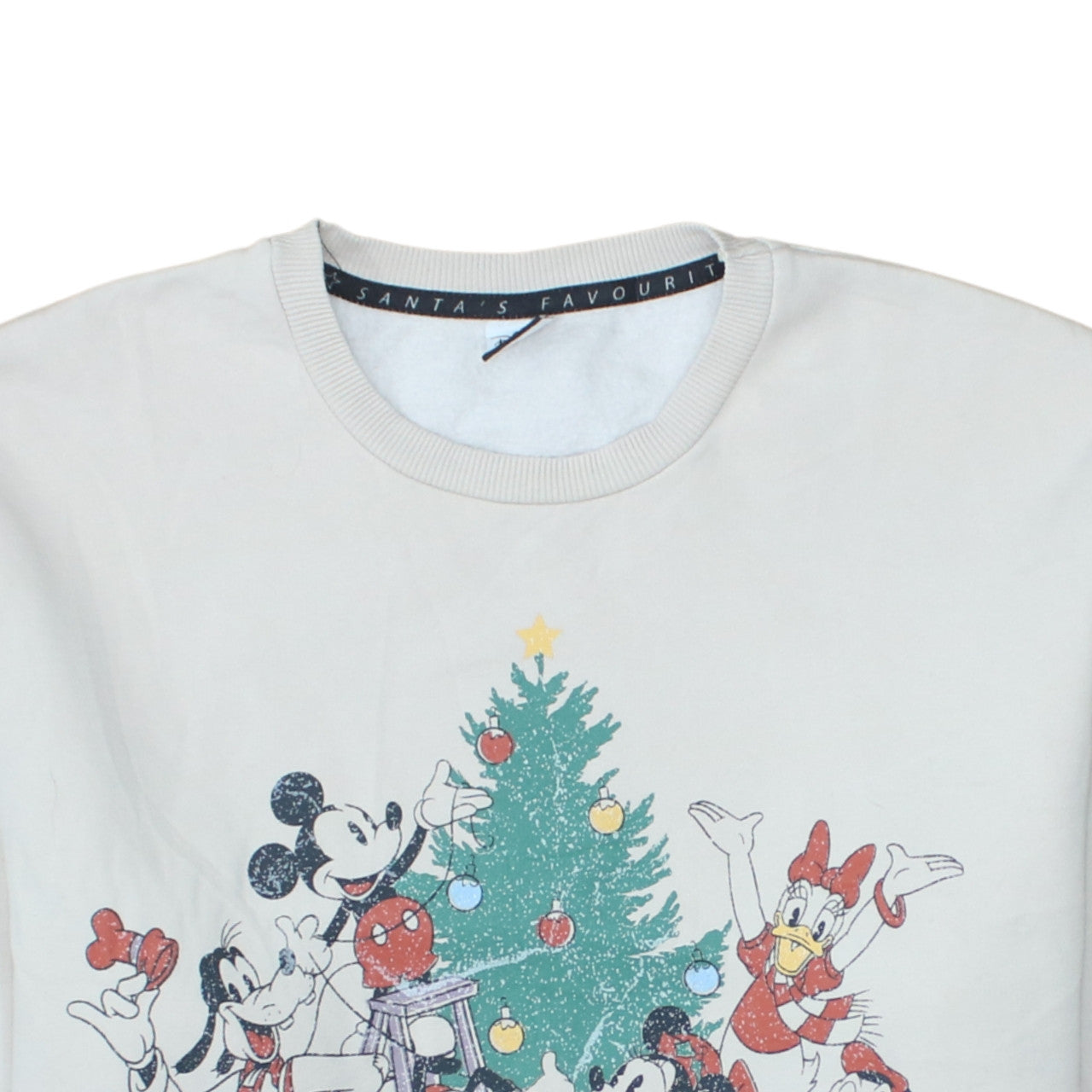 Womens UK Size L Disney at George White Pullover Sweatshirt
