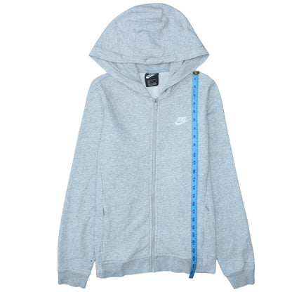 Womens UK Size L Nike Grey Full Zip Hoodie