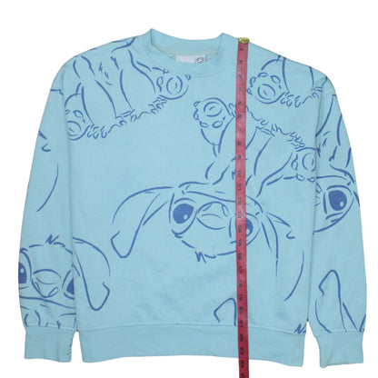Womens UK Size S Disney Blue Pullover Sweatshirt