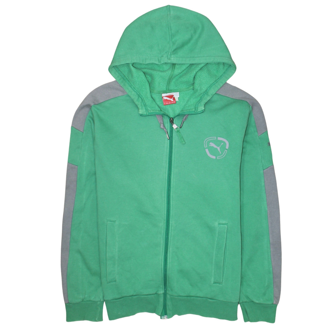 Mens UK Size M PUMA Green Full Zip Hoodie