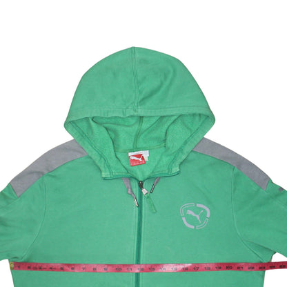 Mens UK Size M PUMA Green Full Zip Hoodie