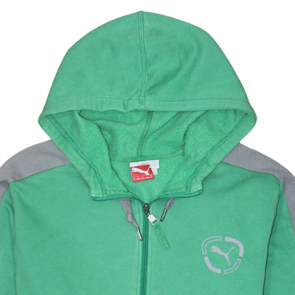 Mens UK Size M PUMA Green Full Zip Hoodie