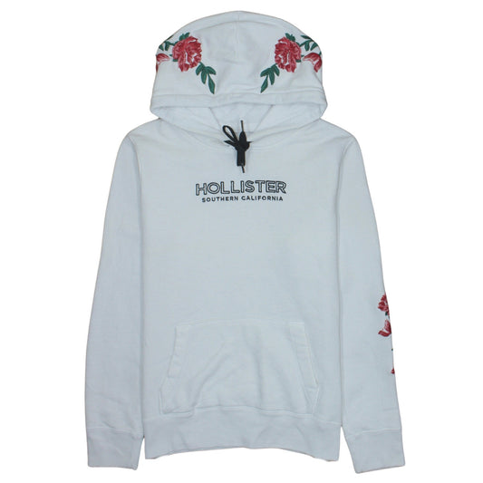 Womens UK Size S Hollister White Pullover Hoodie
