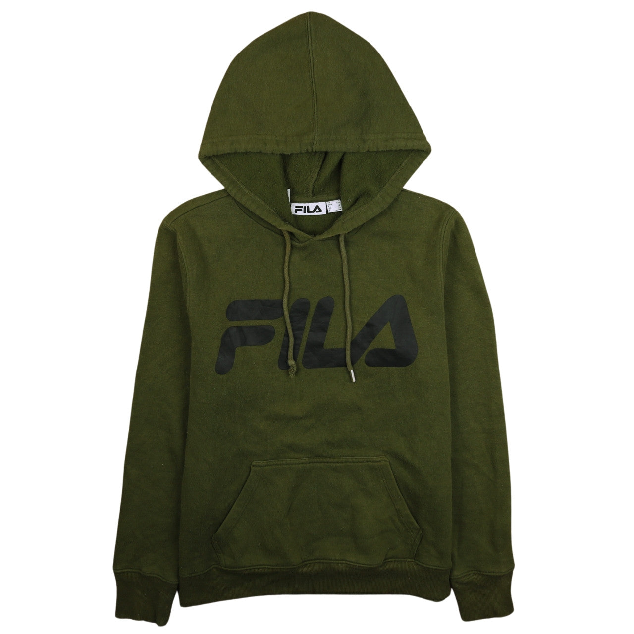 Womens UK Size L FILA Green Pullover Hoodie