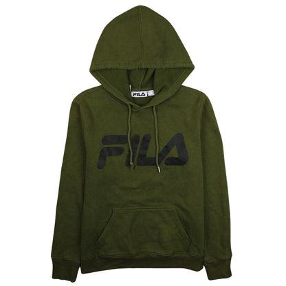 Womens UK Size L FILA Green Pullover Hoodie