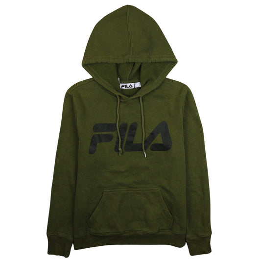 Womens UK Size L FILA Green Pullover Hoodie