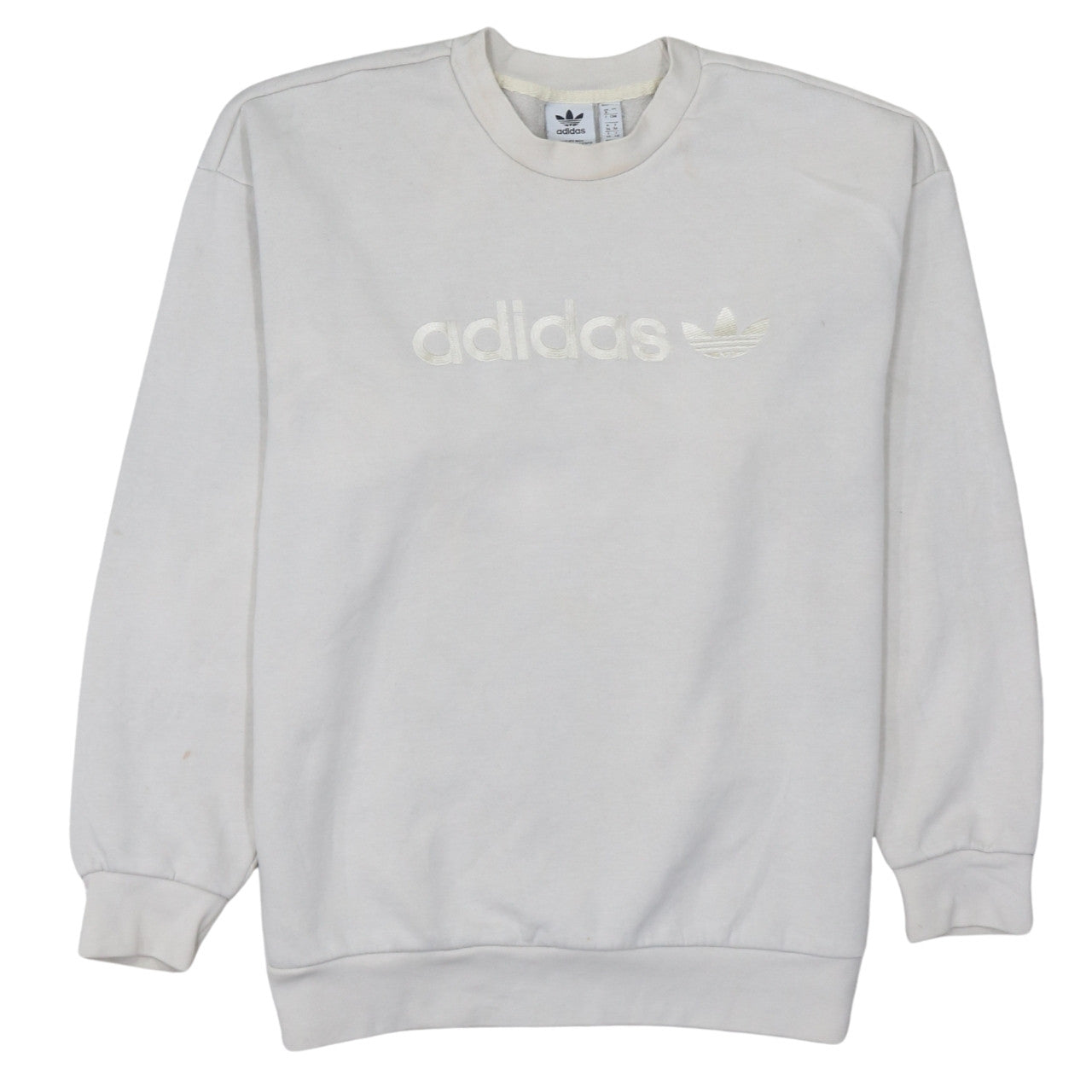 Womens UK Size 12 adidas Ivory Pullover Sweatshirt