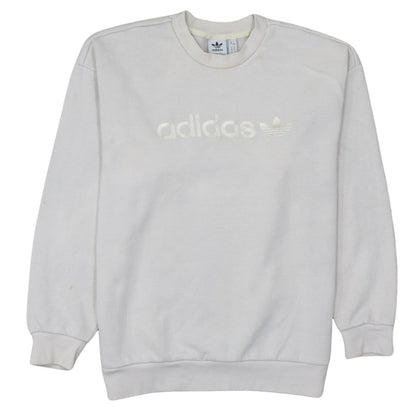 Womens UK Size 12 adidas Ivory Pullover Sweatshirt