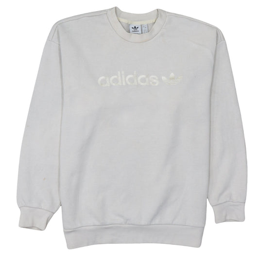 Womens UK Size 12 adidas Ivory Pullover Sweatshirt
