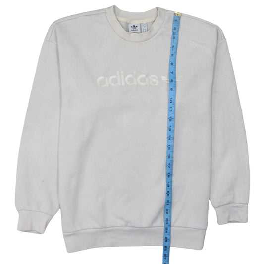 Womens UK Size 12 adidas Ivory Pullover Sweatshirt