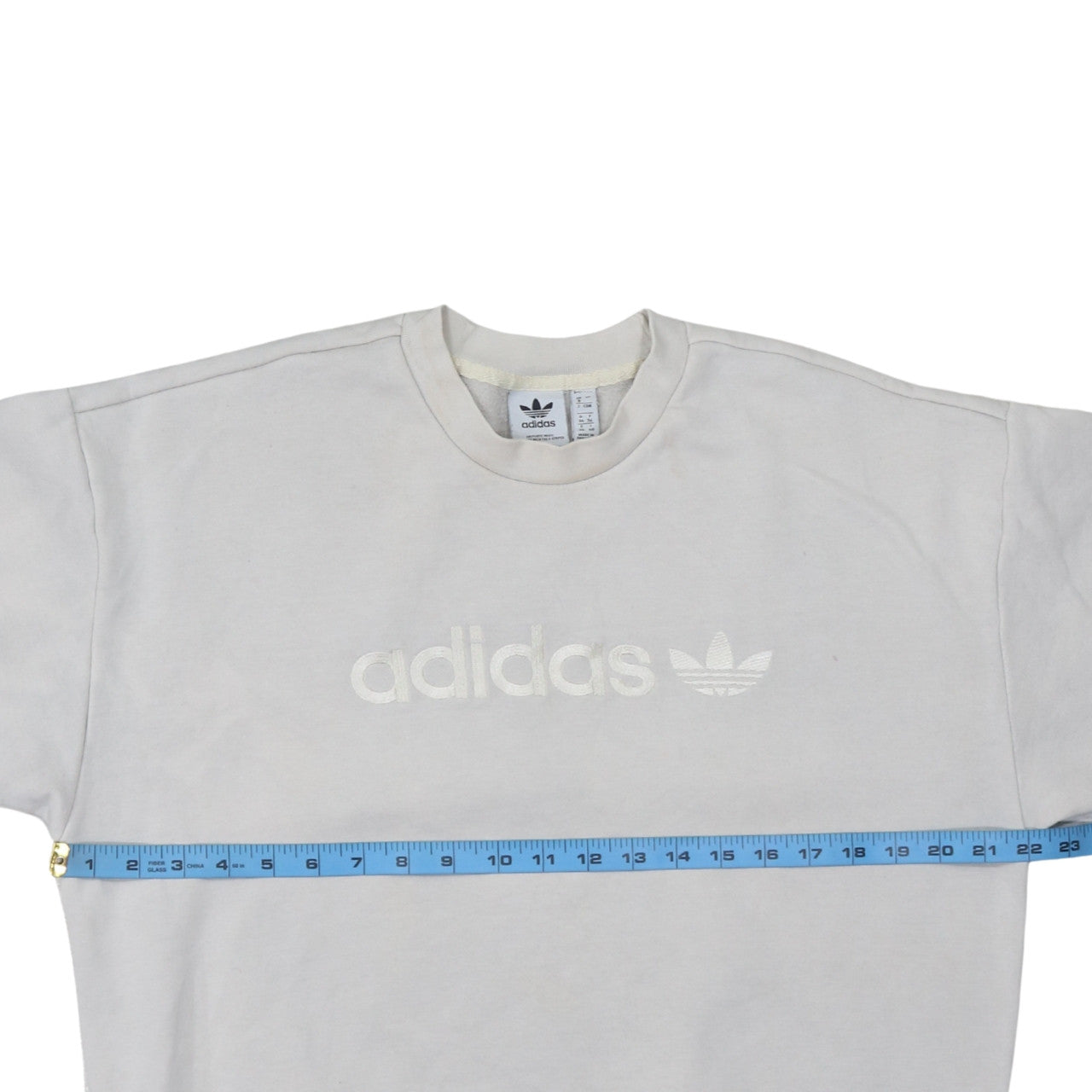 Womens UK Size 12 adidas Ivory Pullover Sweatshirt
