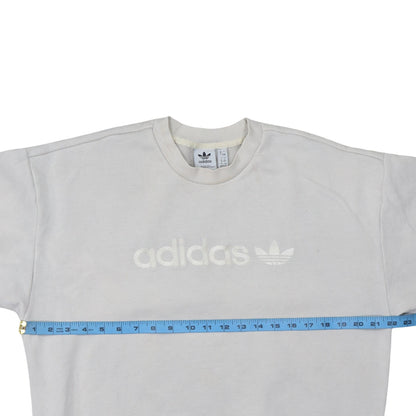 Womens UK Size 12 adidas Ivory Pullover Sweatshirt