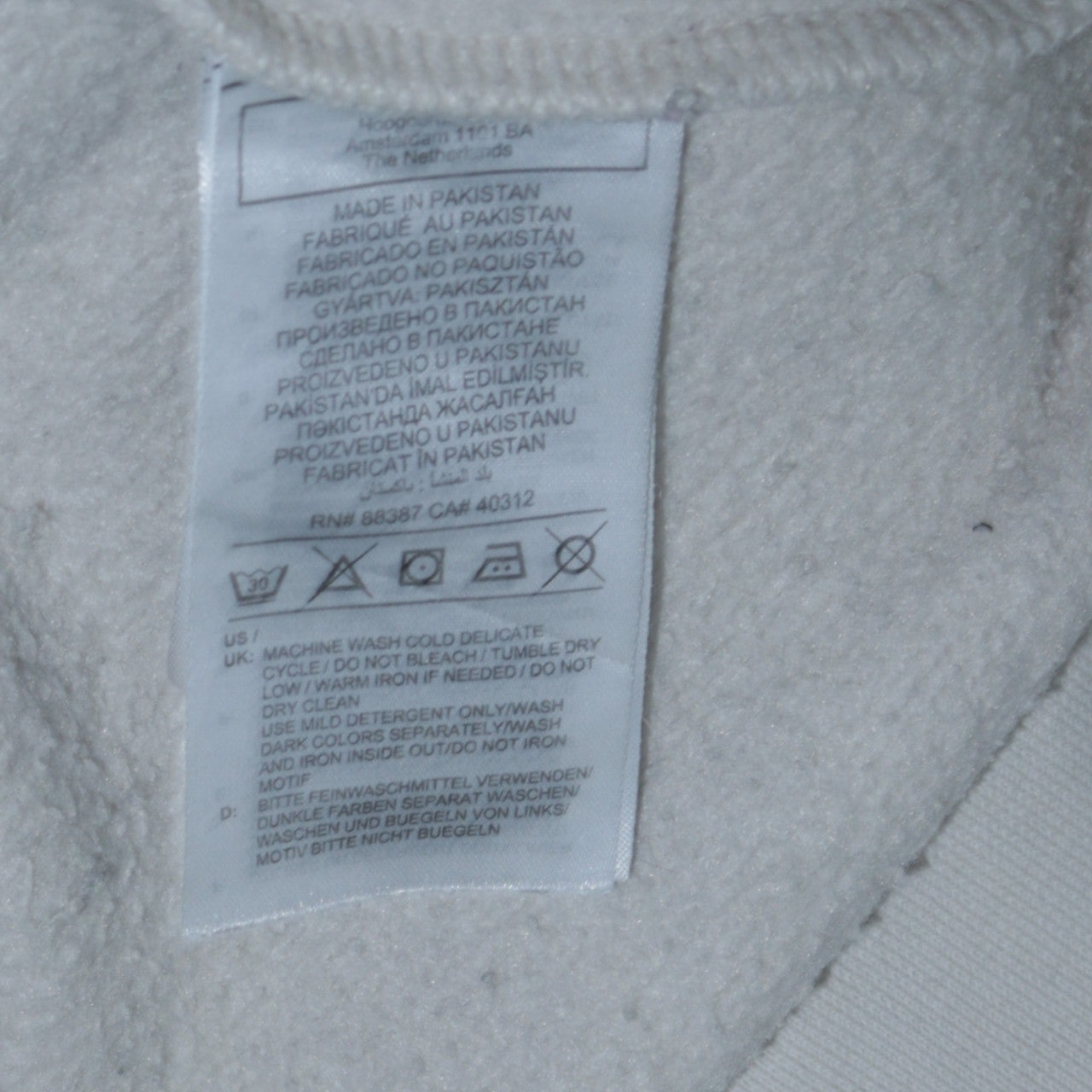 Womens UK Size 12 adidas Ivory Pullover Sweatshirt