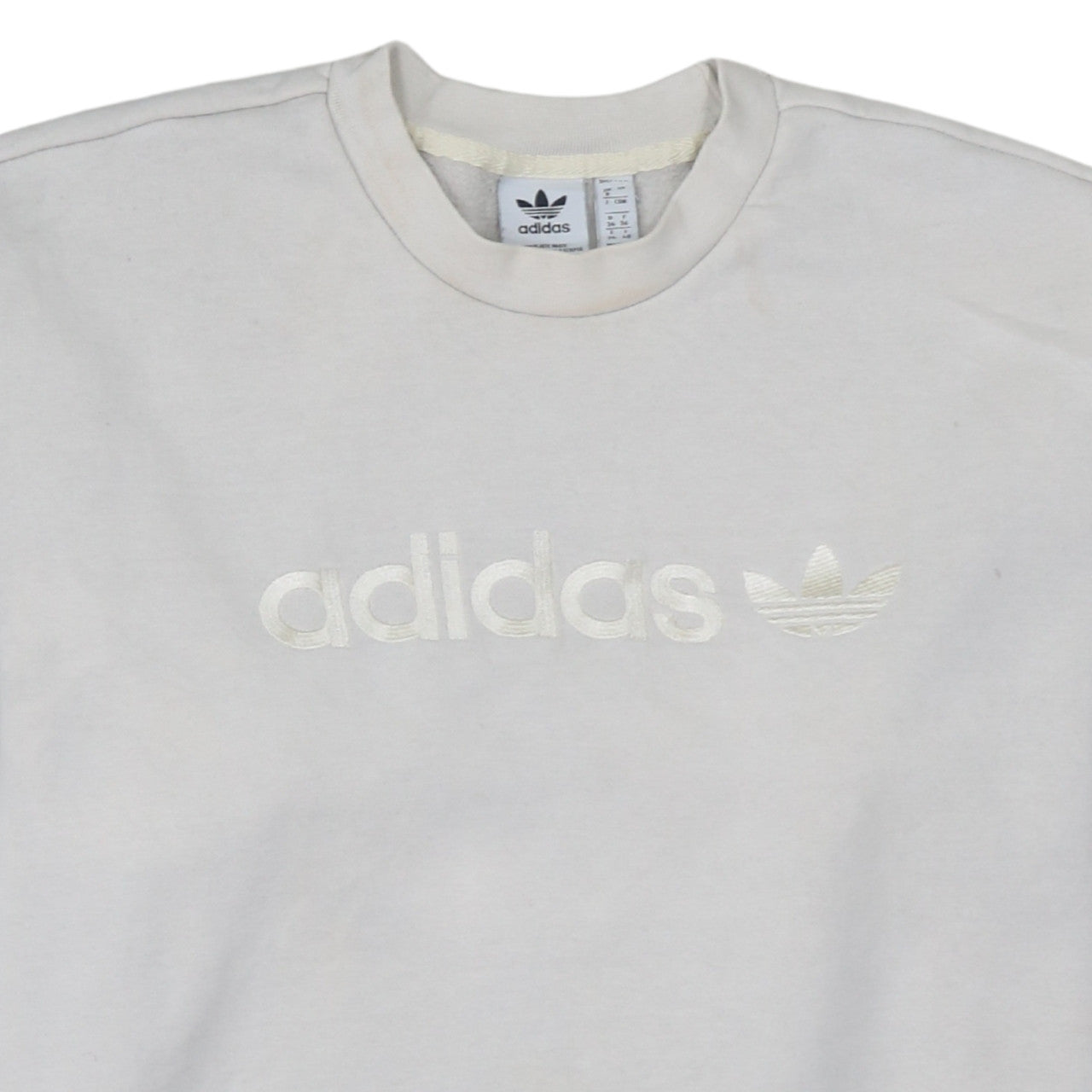 Womens UK Size 12 adidas Ivory Pullover Sweatshirt