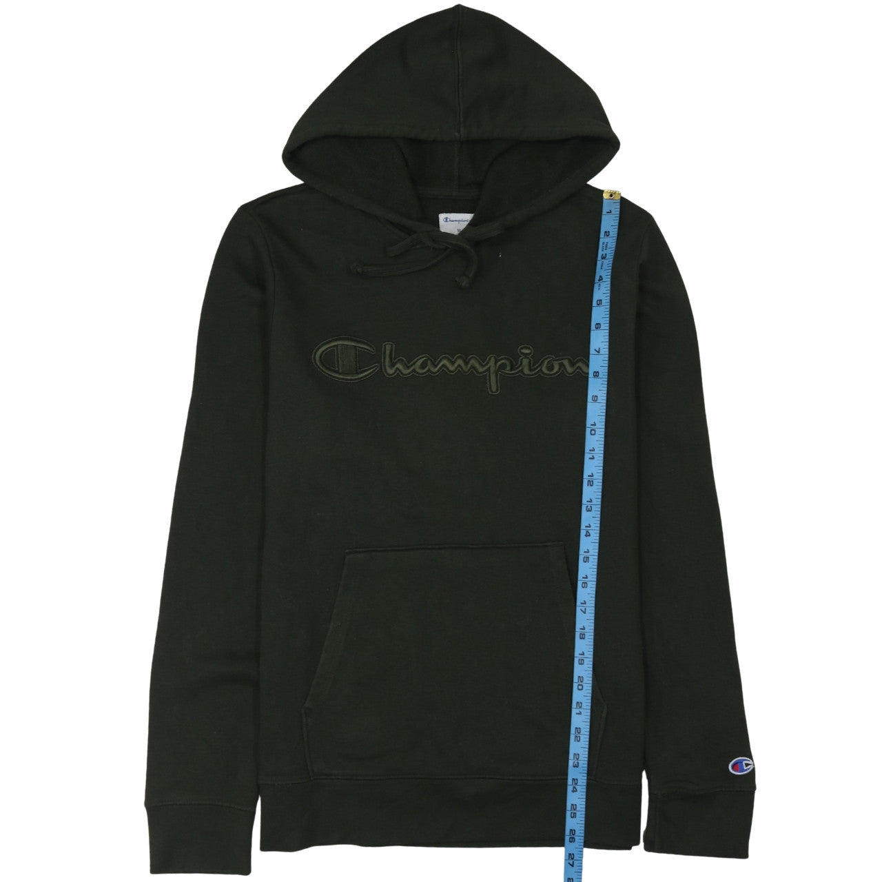 Mens UK Size M Champion Green Pullover Hoodie