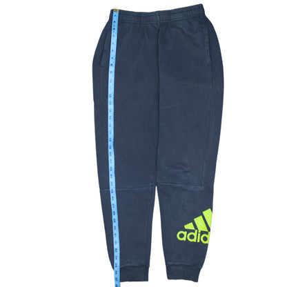 Adidas Boys Blue Jogger Sweatpants 13-14 Years Cotton Blend Fleece Tapered Fit