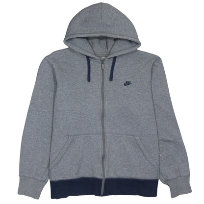 Mens UK Size XL Nike Grey Full Zip Hoodie