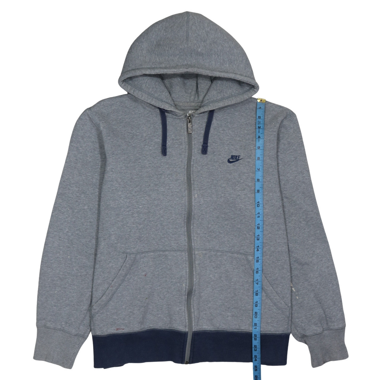 Mens UK Size XL Nike Grey Full Zip Hoodie