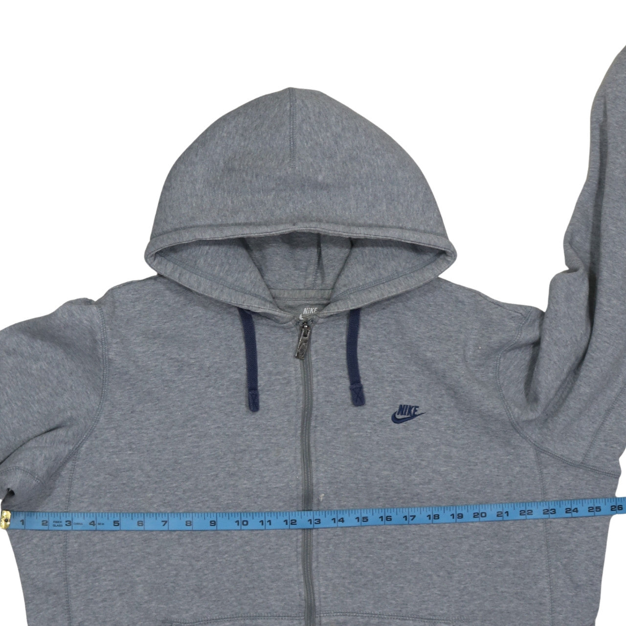 Mens UK Size XL Nike Grey Full Zip Hoodie