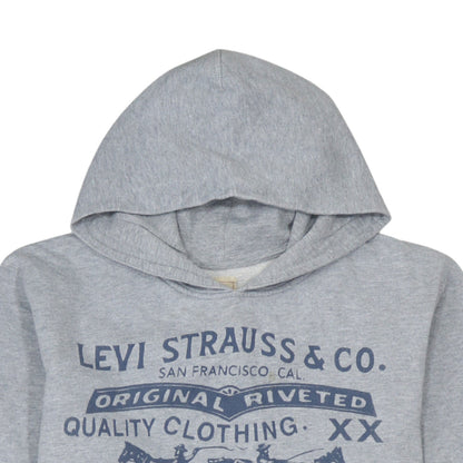 Levi's Boys Grey Hoodie Pullover 16 Years Cotton Graphic Print